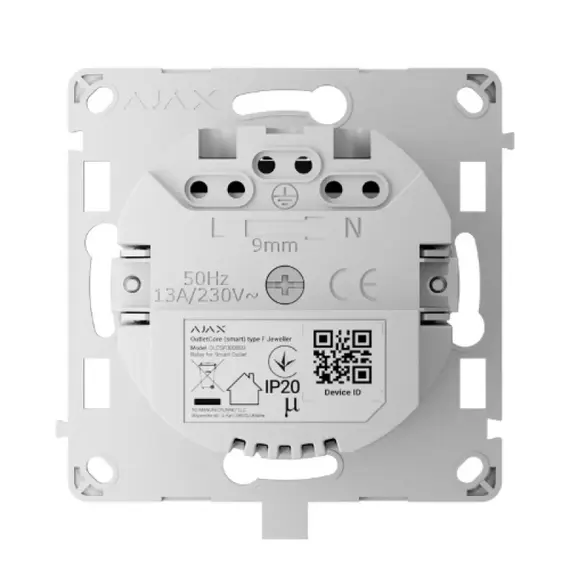 AJAX SYSTEMS Ajax OutletCore (intelligens) relé (8EU) ASP intelligens aljzathoz Outlet (F típus)